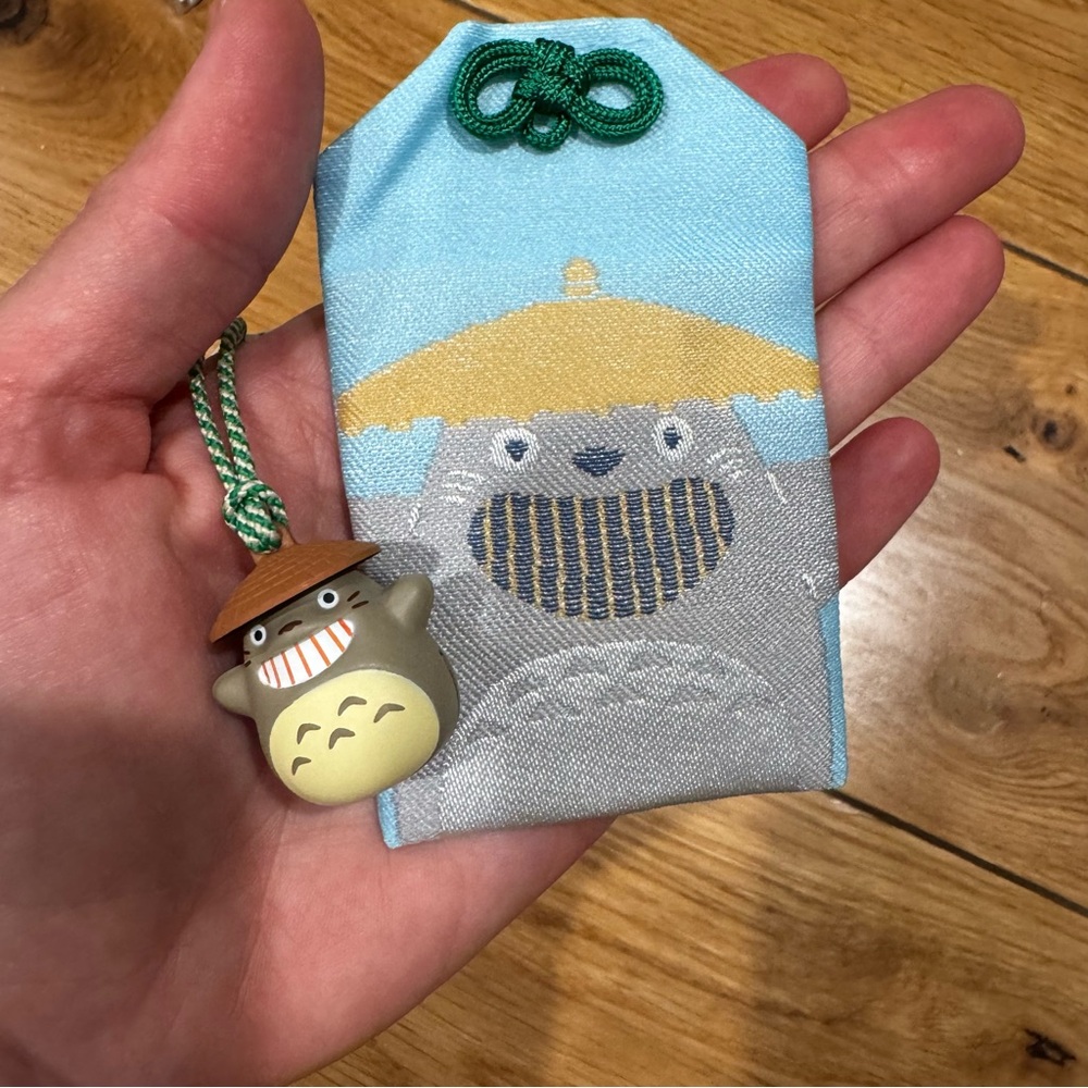 Studio Ghibli Park Exclusive Totoro Dondoko Amulet Bag & Bell Charm Set NWT